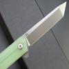 Eafengrow EF65 Flipper Folding Lock Knife Ball Bearing D2 Blade and G10 Steel Handle Pocket Assisted Multitool with Clip Everday Carry (EF65-T-jade) view 4