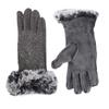 Womens Winter Gloves Touch Screen Gloves Crystal Thick Warm Fleece Windproof Mittens Snow Ski Gloves (Grey) view 4