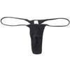 OROCOJUCO Men Spandex Micro Thong Shadow Stripe Narrow Pouch Underwear String Mini Bikini Jockstrap T-back Black M view 1