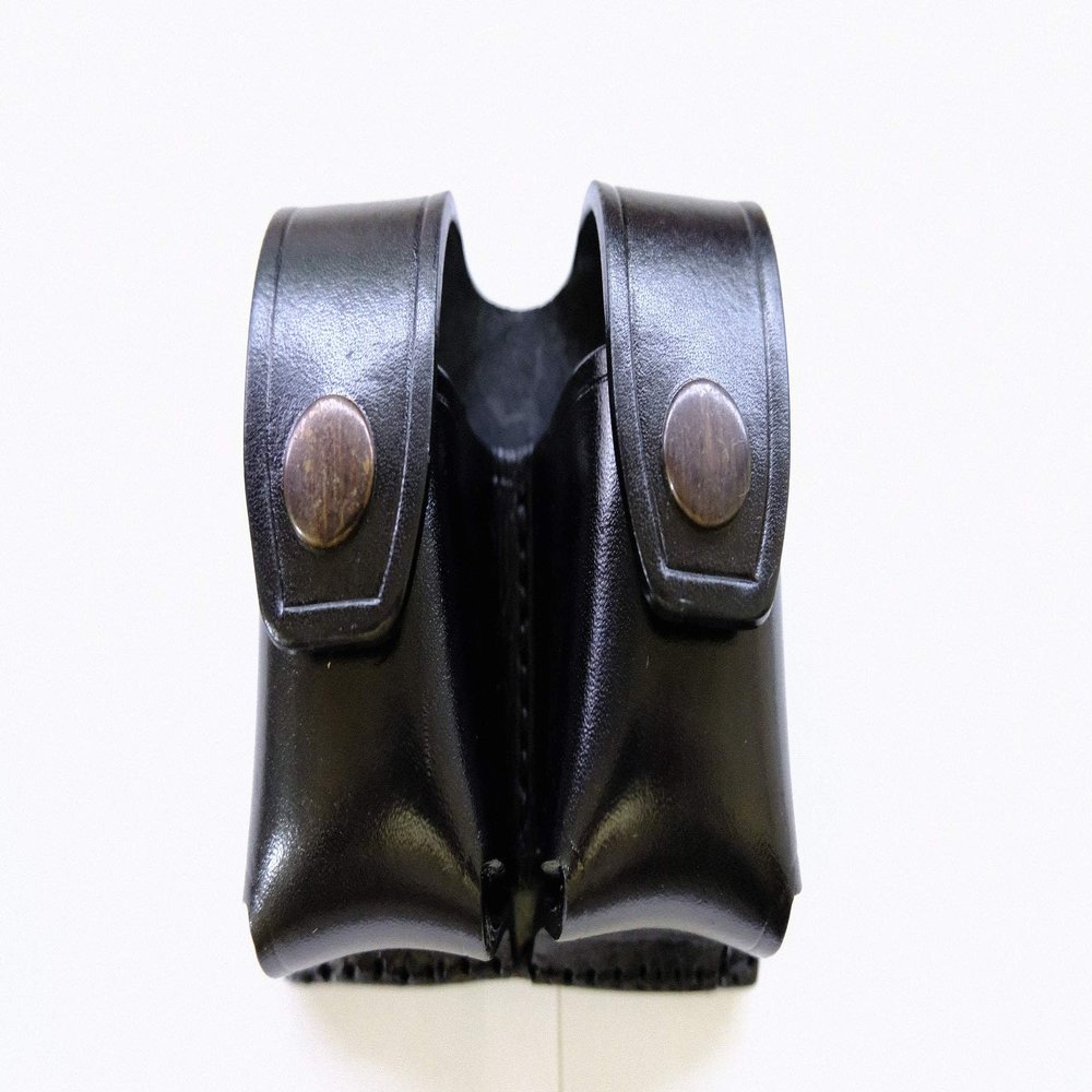Cal38SPL Speedloader Leather Belt Double Carrier,Case,Pouch for 357 Mag 44 Mag 6,7 Shots,38 Special 6 Shot