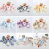 AkoMatial 5 Pairs Newborn Baby Boy Girl Sock Terry Fabric Winter Anti-slip Dots Stripe Star Warm Thick Socks view 3