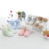 AkoMatial 5 Pairs Newborn Baby Boy Girl Sock Terry Fabric Winter Anti-slip Dots Stripe Star Warm Thick Socks view 4