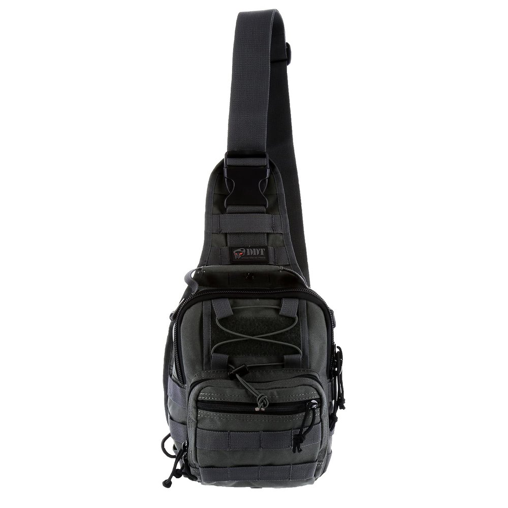 DDT Death Dealer Tactical Night Stalker Small Sling EDC Bag, Color Gunmetal