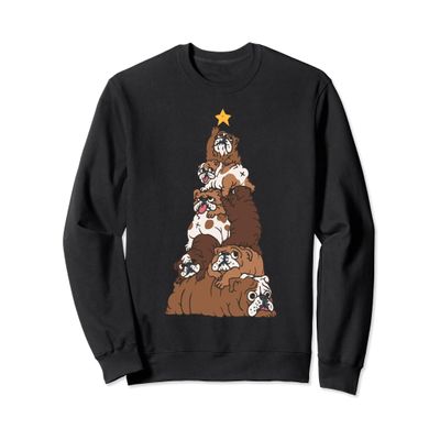 Christmas Tree English Bulldog Sweatshirt