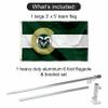Colorado State Rams CO State Flag with Pole and Bracket Kit view 2
