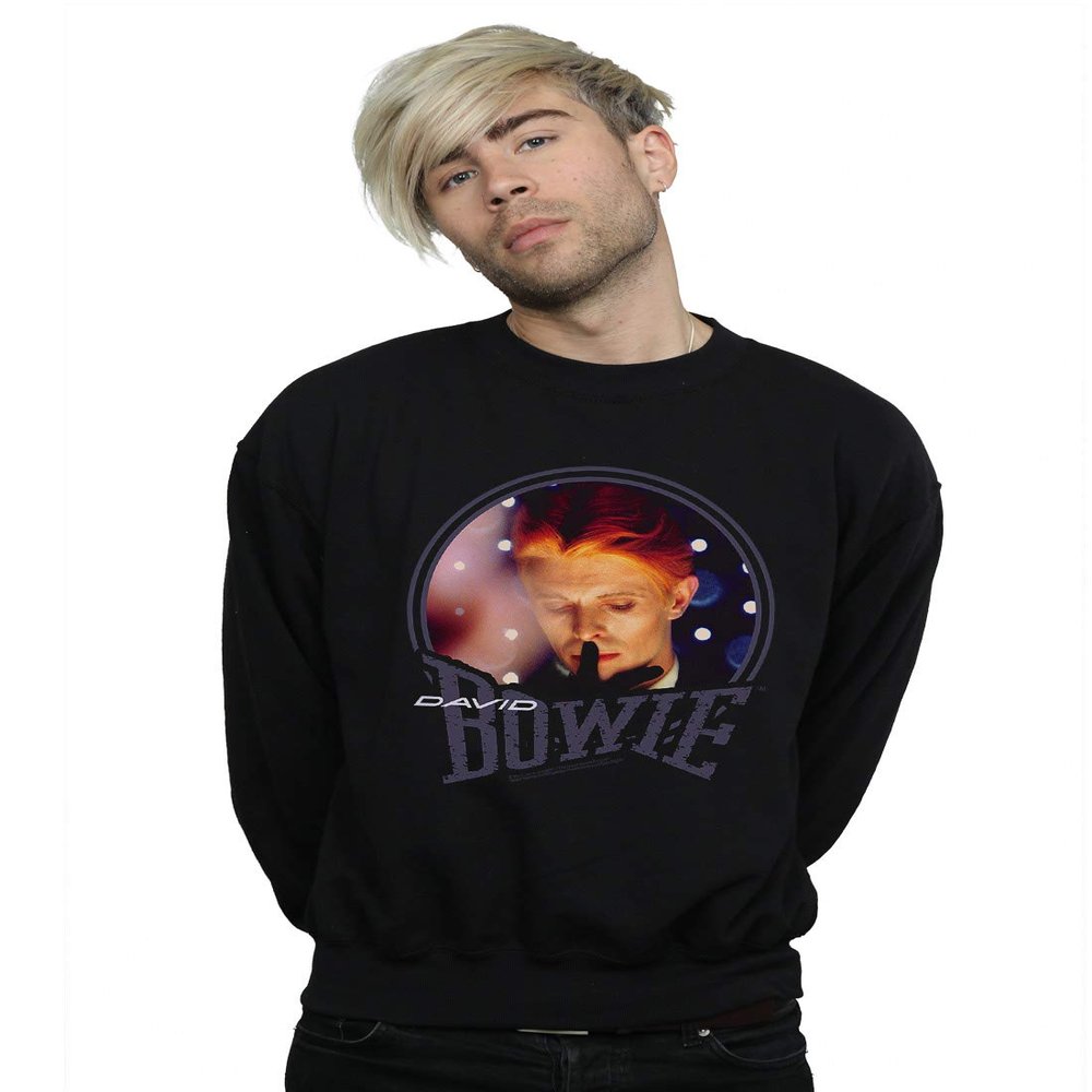 Absolute Cult David Bowie Men's Quiet Lights Sweatshirt Black Large