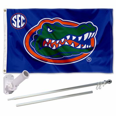 Florida Gators SEC Flag with Pole and Bracket Kit