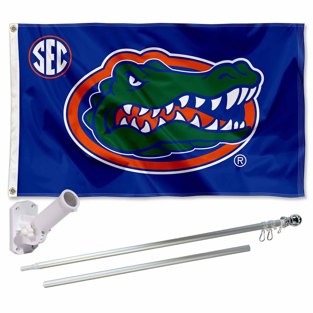 Florida Gators SEC Flag with Pole and Bracket Kit
