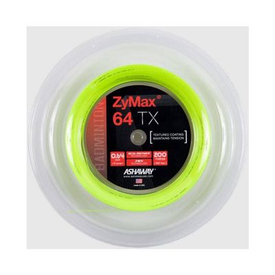 ASHAWAY ZyMax 64 TX Fire Badminton Racket String - 200m - Yellow