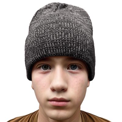COUVER 100% Acrylic Knitted Beanie  Warm Winter Skull Cap Hat for Man Women Grey/Charcoal