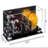 Better Display Cases Acrylic Double Mini - Miniature (not Full Size) Football Helmet or Mini Goalie Mask Display Case with Mirror Case, White Risers and Black Base (A019-WR) view 2