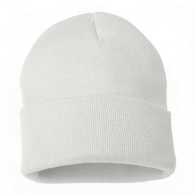 COUVER Unisex Knit Cuff 12 inch Beanie, White, 1 Piece