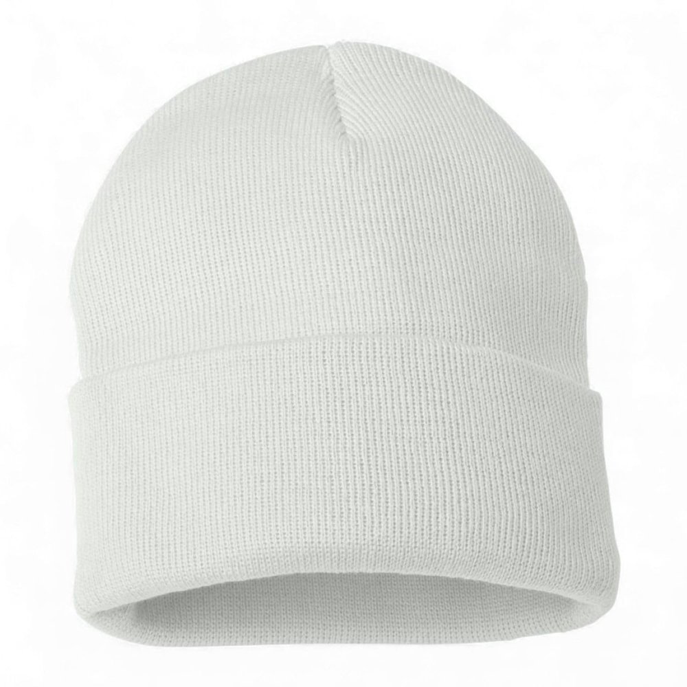 COUVER Unisex Knit Cuff 12 inch Beanie, White, 1 Piece