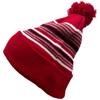 COUVER Blaze Stripped Beanie with Pom Pom Acrylic Knit Cuff Beanie Hat 12 inch view 2