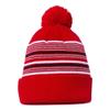 COUVER Blaze Stripped Beanie with Pom Pom Acrylic Knit Cuff Beanie Hat 12 inch view 3
