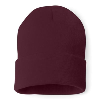COUVER Unisex Knit Cuff 12 inch Beanie, Maroon, 1 Piece