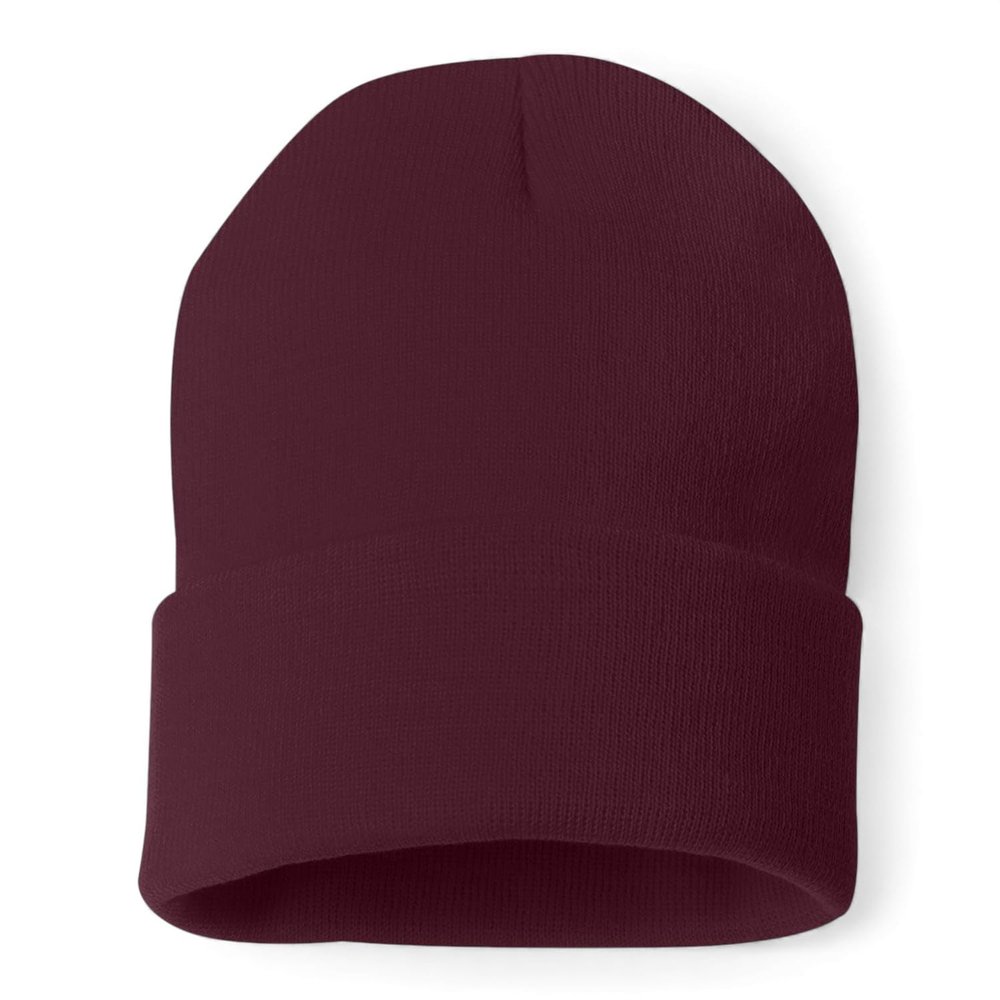 COUVER Unisex Knit Cuff 12 inch Beanie, Maroon, 1 Piece