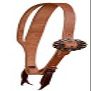 Challenger Amish Horse Tan Leather Adjustable Split Ear Headstall w/Tie Ends 975H365