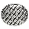100206 Unique Oval Engraved Basket Weave Belt Buckle Fits 1-1/2"(38mm) Belt (Antique Silver) view 1