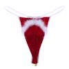 ACSUSS Sexy Men's Christmas Santa Hat G-String Gag Gift Bikini Thongs Fancy Costume Santa Bell Medium view 3