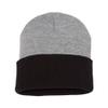 COUVER 12" Knit Blaze Beanie Thinsulate Acrylic Beanie Cuff Skull Cap for Men Heather/Black view 1