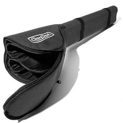 Clear Creek Portable Fly Fishing Dual Rod & Reel Complete Protection Storage Carrying Case (Four Piece - 33.25" Internal Length)