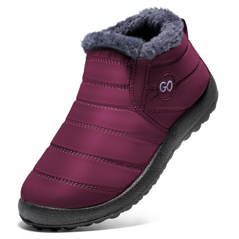 DUOYANGJIASHA Womens Snow Boots Winter Shoes Warm Fur Lined Ankle Booties Waterproof Comfortable Boots for Women