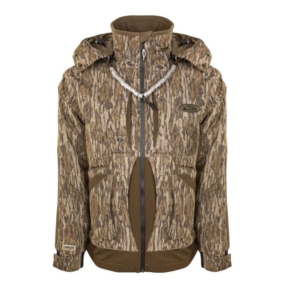 Drake Guardian Flex Full Zip Coat, Insulated, Mossy Oak Bottomland, Small