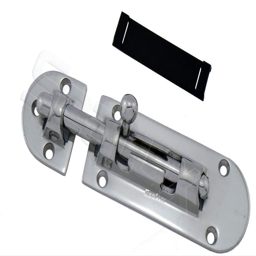 SeaLux Marine 316 Stainless Steel 5-1/4" Locker Latch Slide Barrel Bolt for Marine Boat Window/Door/Hatch (5-1/4")