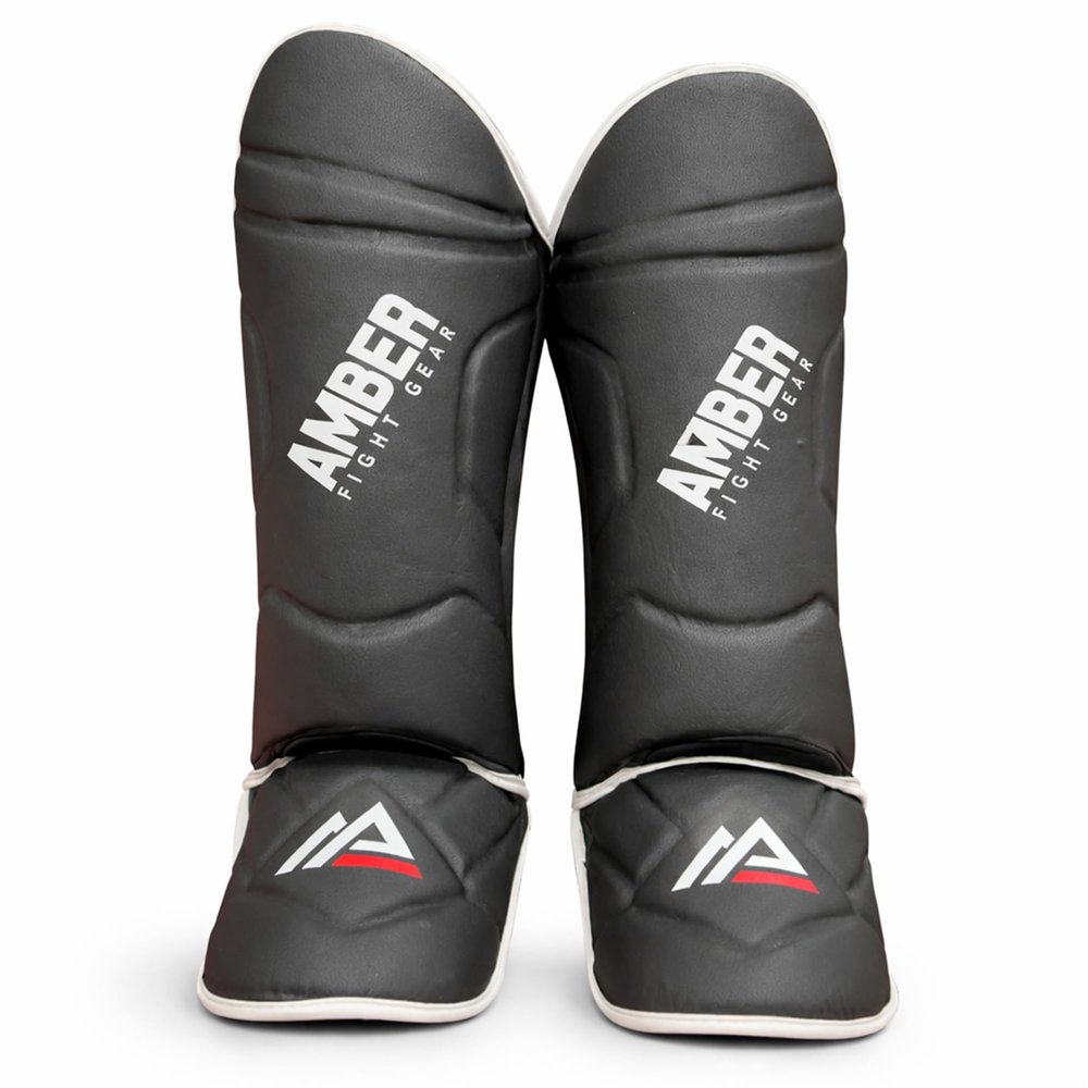 Centurion Muay Thai Shin and Instep Guards, High-Density Foam Protection, Skintex Leather, Adjustable Straps, Lightweight & Durable for MMA, Kickboxing, Muay Thai, and Taekwondo, Small