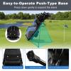 GYMAX Golf Stand Bag, 6 Way Divider Golf Club Bag with 8 Pockets, Rain Hood, Umbrella Holder & Glove Sticker, Portable Lightweight Golf Bag for Men Women (Blue) view 3