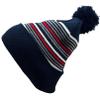 COUVER Blaze Stripped Beanie with Pom Pom Acrylic Knit Cuff Beanie Hat 12 inch view 2