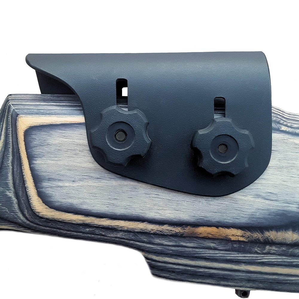 Matthew's Fabrication Adjustable Kydex Cheek Rest Riser .125" - CZ 455 TactiCool or Boyd's Pro Varmint Stocks (Bear Paw Left Handed - Black Oxide Bolts)
