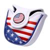 GOOACTION USA Golf Club Heel Shafted Mallet Putter Cover Magnetic Synthetic Leather American Stars and Stripes Flag Patriotic Golf Headcover view 1