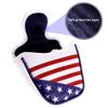 GOOACTION USA Golf Club Heel Shafted Mallet Putter Cover Magnetic Synthetic Leather American Stars and Stripes Flag Patriotic Golf Headcover view 4