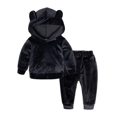 Kids Tales Baby Boys Girls Cute Ear Hooded Fleece Pullover and Pants Outfits Set