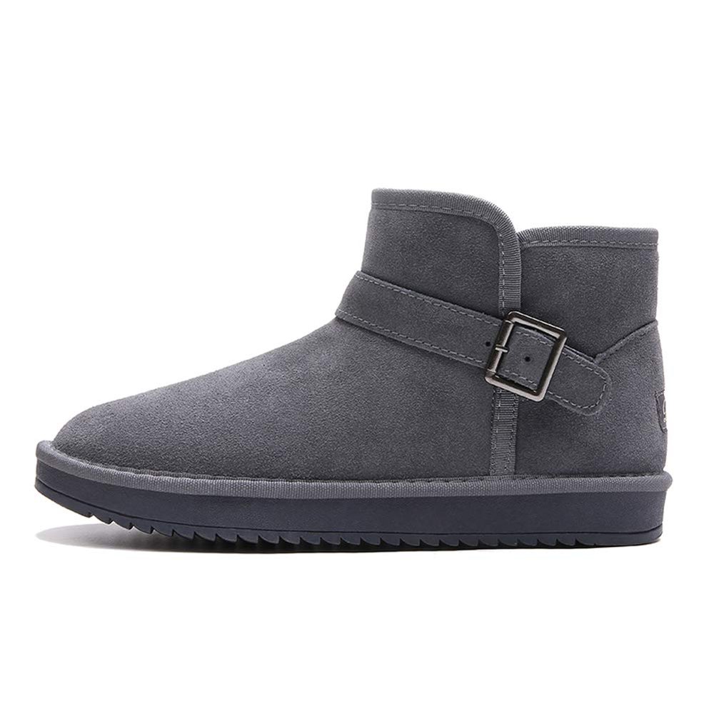 Boots Snow Men Women Winter Ankle Fur Lined Shoes Outdoor Warm Waterproof Booties Anti-Slip(7.5 M US Men - 8.5 M US Women,25 cm Heel to Toe