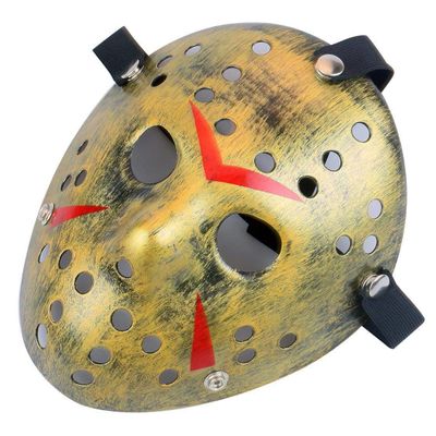 Gmasking Horror Halloween Costume Hockey Adult Mask Party Cosplay Props (Thicken-yellow)