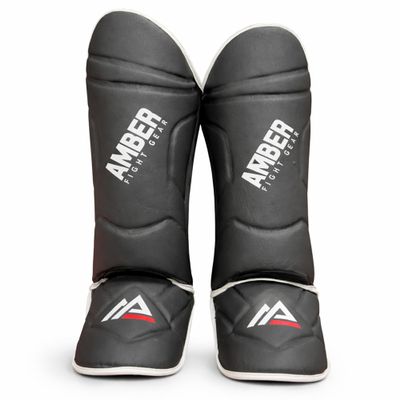 Centurion Muay Thai Shin and Instep Guards, High-Density Foam Protection, Skintex Leather, Adjustable Straps, Lightweight & Durable for MMA, Kickboxing, Muay Thai, and Taekwondo, Medium