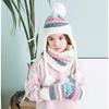 Hat Children's Hat Warm Gloves Knit Hat Scarf Combination (Color : Grayish White) view 3