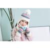Hat Children's Hat Warm Gloves Knit Hat Scarf Combination (Color : Grayish White) view 4