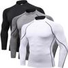 2/3 Pack Men's Compression Shirts Long Sleeve Workout Shirts Mock Turtleneck Athletic Base Layer Active Undershirts Tops view 1