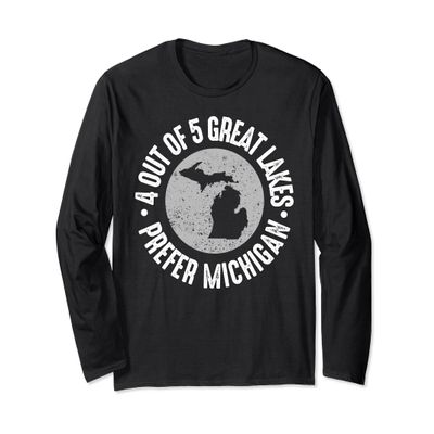 4 Out of 5 Great Lakes Prefer Michigan Long Sleeve T-Shirt