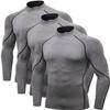 2/3 Pack Men's Compression Shirts Long Sleeve Workout Shirts Mock Turtleneck Athletic Base Layer Active Undershirts Tops view 1