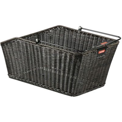 KLICKfix Unisex Adult Rear Basket 2128051930 Rear Wheel Basket, Black, 44 x 24 x 20 cm