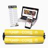 Crossover Symmetry Hip & Core System - Loop Resistance Home Workout Bands to Stretch and Strengthen Legs, Butt, HIPS, Thighs and Glutes, Includes Online Exercise & Training Guide, Yellow/Light view 2