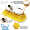 Soft Boat Deck Brush, Heavy-Duty Marine Brush Head, 8" Bristle with Bumper, 3/4" Thread Handle, for RV, Truck, and Auto Cleaning view 2