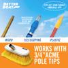 Soft Boat Deck Brush, Heavy-Duty Marine Brush Head, 8" Bristle with Bumper, 3/4" Thread Handle, for RV, Truck, and Auto Cleaning view 3