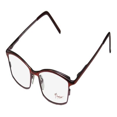 Thalia Grazia For Ladies/Women Full-Rim Spring Hinges Shape Upscale Sleek Vision Care Eyeglasses/Spectacles (50-16-135, Red/Lavender)