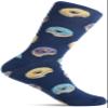 Hot Sox Big Boy's Food Novelty Casual Crew Socks Sockshosiery, DONUT (Dark Blue), Small/Medium Youth view 2